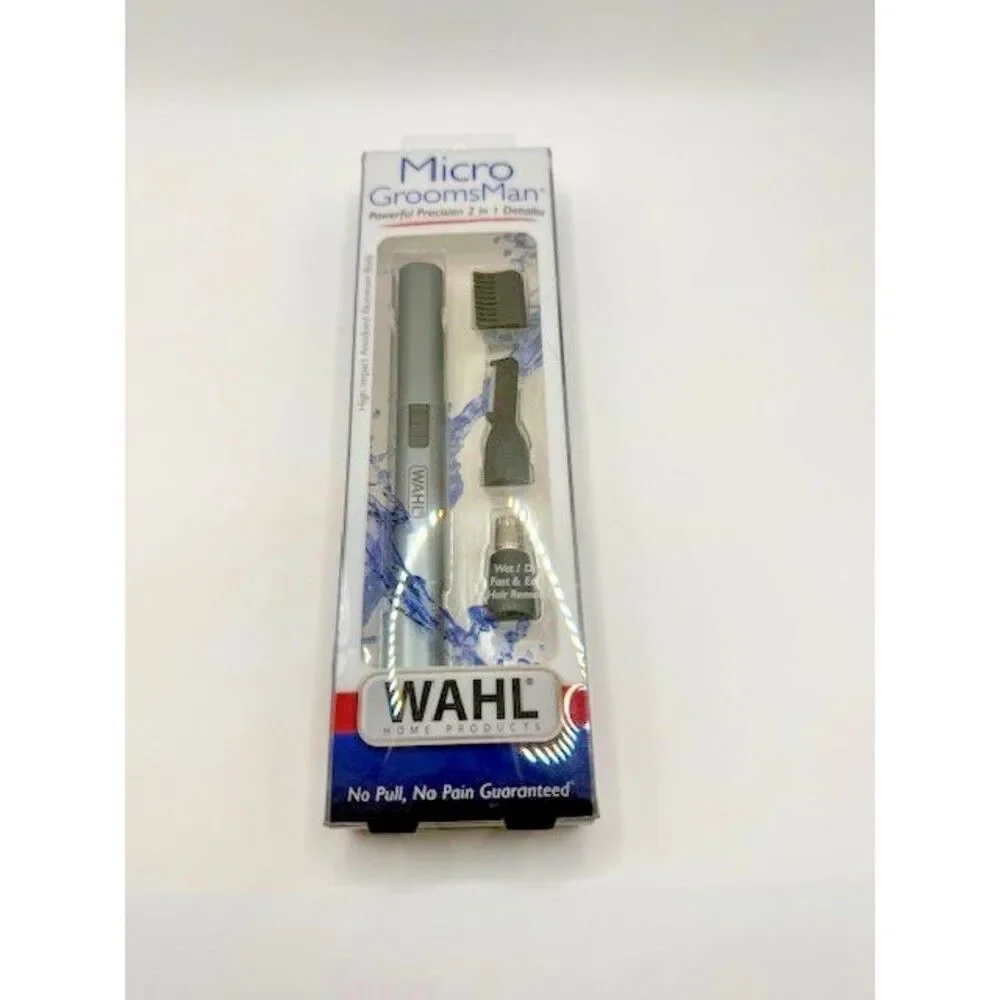 Wahl Micro Groomsman Trimmer 2-in-1 Detailer Nose Ear Eyebrow Grooming NEW